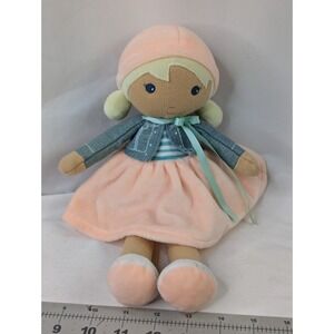 Kaloo Plush My First Soft Baby Doll Chloe Blonde 12 Inch Peach Stuffed Toy